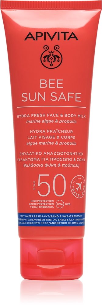 Apivita Bee Sun Safe Hydra Fresh Milk SPF50 Sun lotion for face and body SPF 50 100 ml