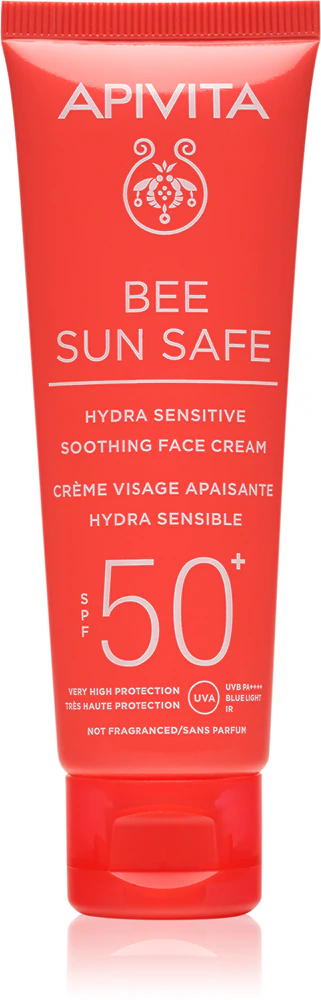Apivita Bee Sun Safe Sensitive Face SPF50+ soothing and hydrating cream SPF 50+
