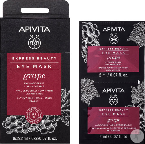 Apivita Express Beauty Eye Mask Grape Extract 2x8ml