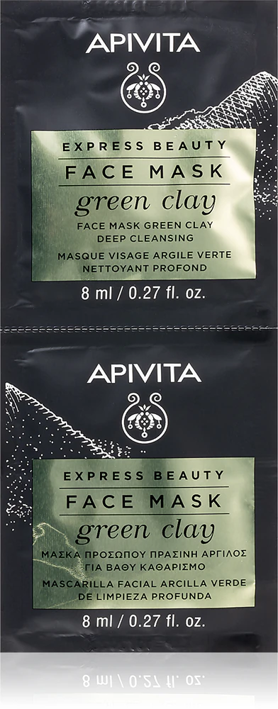 Apivita Express Beauty Cleansing Face Mask Green Clay Cleansing and smoothing face mask with green clay