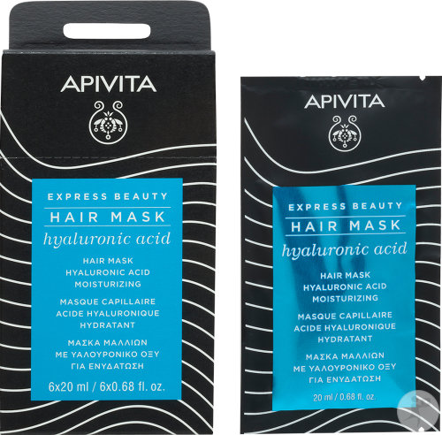 Apivita Express Beauty Moisturizing Hair Mask Hyaluronic Acid 20ml