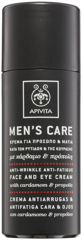 Apivita Mens Tonic Cream Cardamom & Propolis anti-wrinkle cream for face and eyes