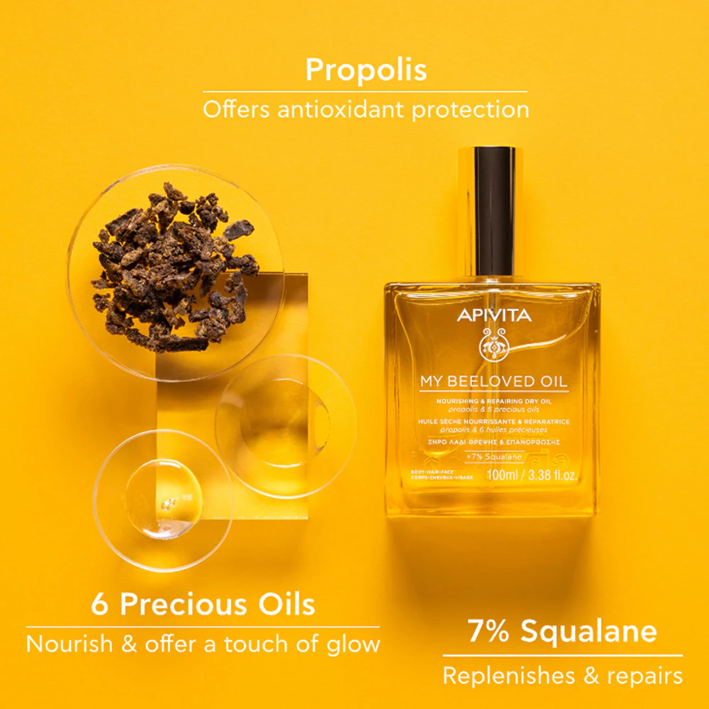 Apivita My Beeloved Oil nourishing dry oil for face, body and hair