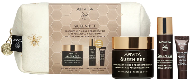 Apivita Queen Bee (Rich Texture) Gift Pouch Christmas Gift Set (Anti-Ageing)