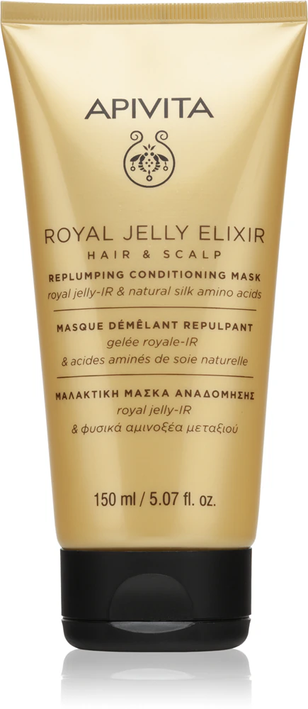 Apivita Royal Jelly Elixir Replumping Conditioning Mask 2-in-1 Conditioner and Mask 150ml