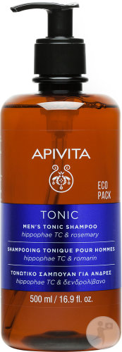 Apivita Tonic Shampoo For Men With Thinning Hair Pump Bottle 500ml