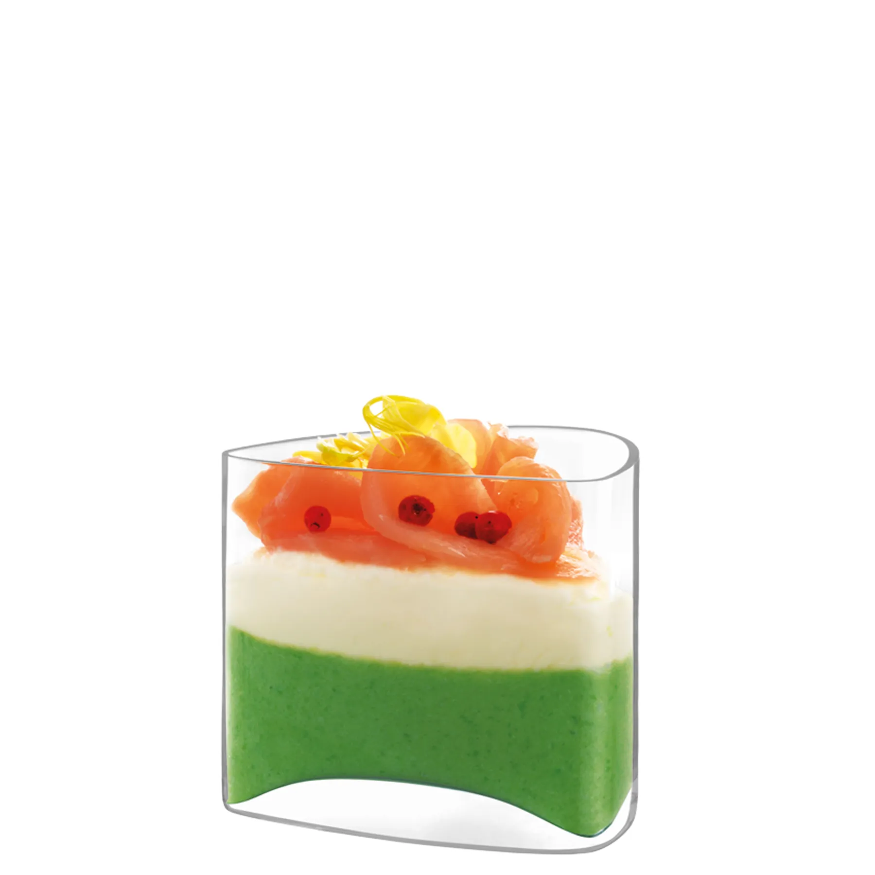 Appetizer Triangolo 15 cl, contents: 150 ml, D: 69 x 69 mm, H: 60 mm, 24 sets