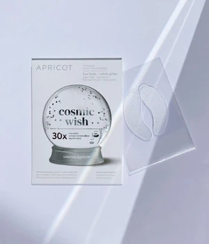 APRICOT Reusable Eye Pads with Hyaluronic Acid - White Glitter