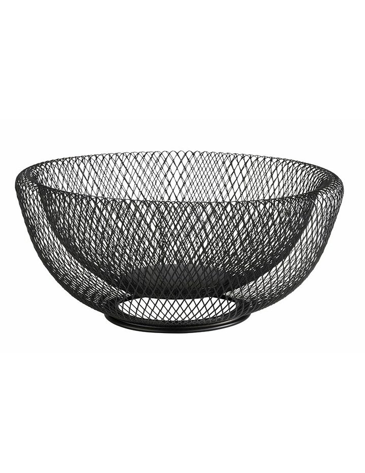 Aps Bread And Fruit Basket Wire - Ø 31 Cm, H: 14 Cm Black