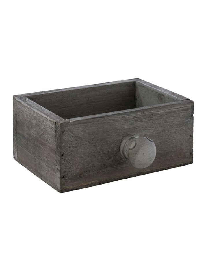 Aps Wooden Box-Vintage-11.5 X 7.5 Cm, H: 5 Cm Black - Set Of 2