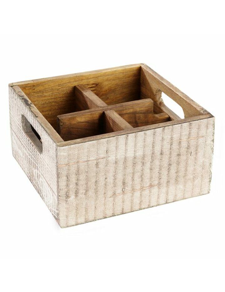 Aps Table Caddy-Vintage-17 X 17 Cm, H: 10 Cm White - Set Of 3