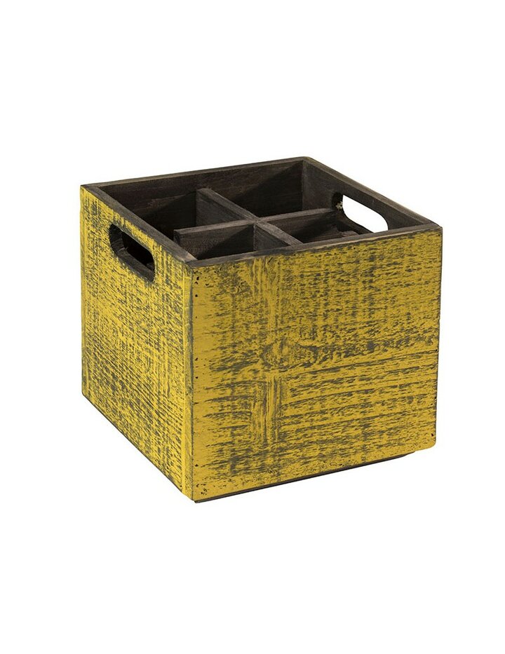 Aps Table Caddy-Vintage-17 X 17 Cm, H: 16 Cm Yellow - Set Of 3