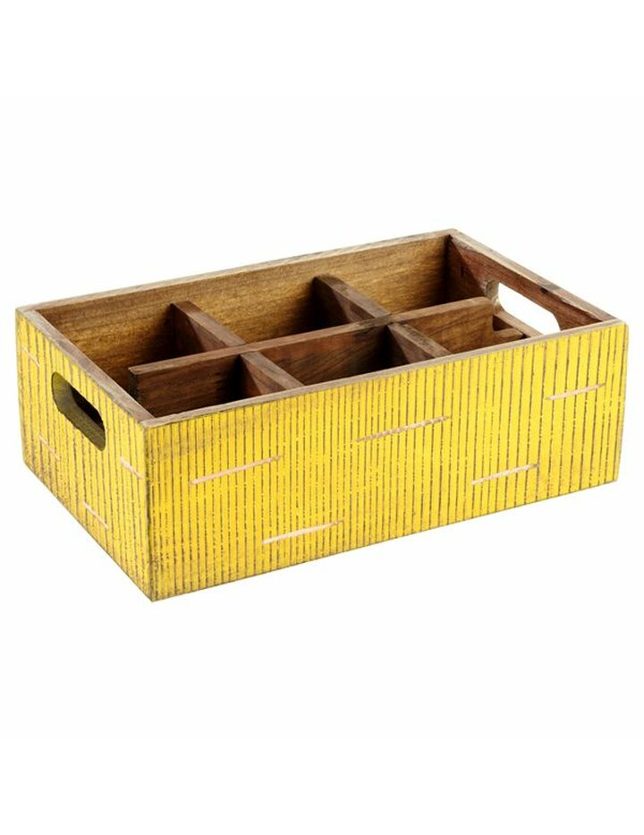 Aps Table Caddy-Vintage-27 X 17 Cm, H: 10 Cm Yellow - Set Of 2
