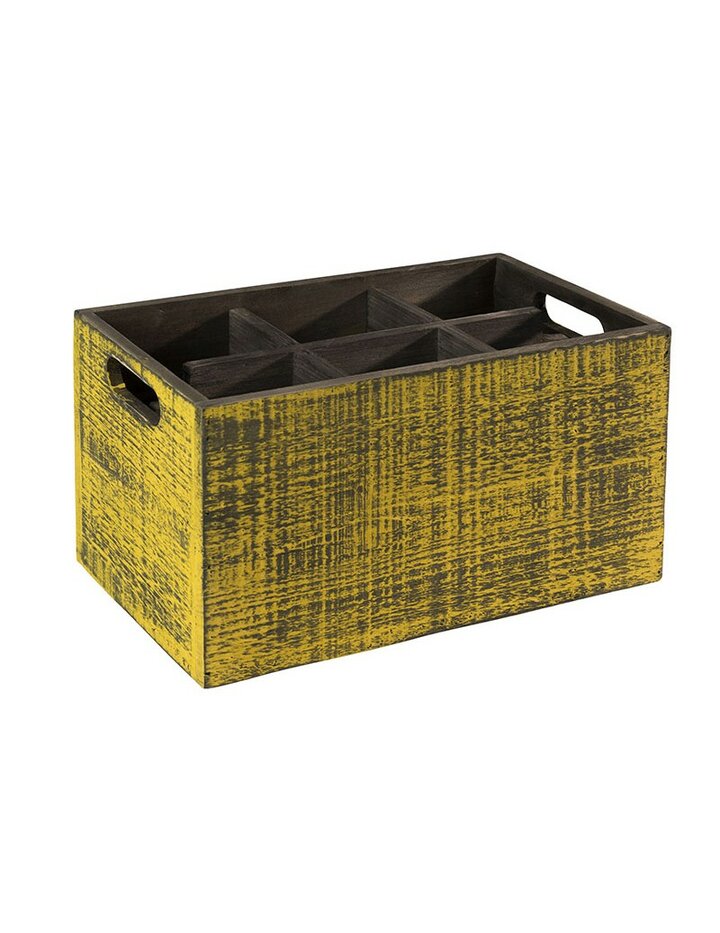 Aps Table Caddy-Vintage-27 X 17 Cm, H: 16 Cm Yellow - Set Of 2