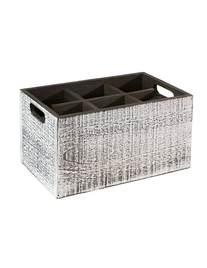 Aps Table Caddy-Vintage-27 X 17 Cm, H: 16 Cm White - Set Of 2