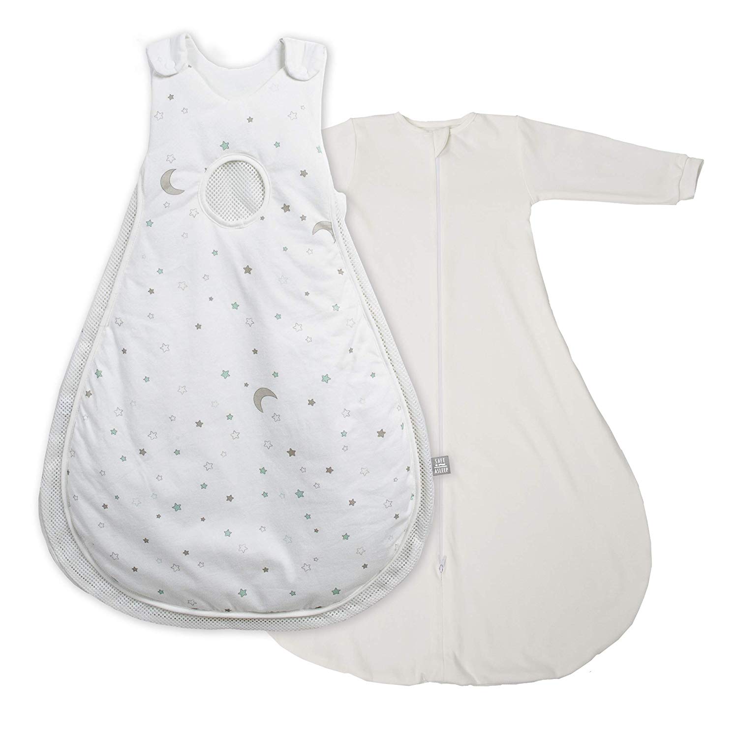 Roba Air Plus safe asleep Sleeping Bag and Sleeping Bag \"Star Magic\", Size 86/92 cm, 100% Cotton, Soft Filling 100% Polyester, Mesh Inserts, Air Balance System