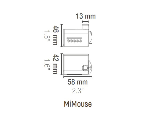 Aquarium pump, indoor fountain pump SICCE MiMouse 300 l/h - 2-pin indoor 1.5 m cable