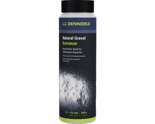 Aquarium sand Natural Gravel Baira Dennerle 0.1 -0.6 mm white 0.500 kilograms Aquascaping