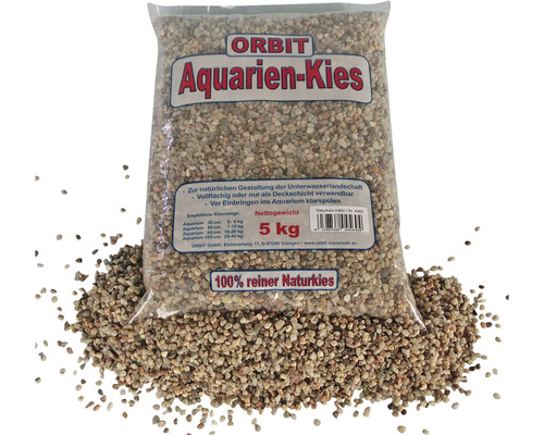ORBIT Aquarium sand natural gravel medium 3-5 mm 5 kg beige