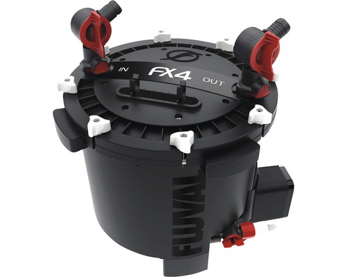 Fluval FX4 external aquarium filter, approx. 2650 l/h, for aquariums up to 1000 l, 30W, black