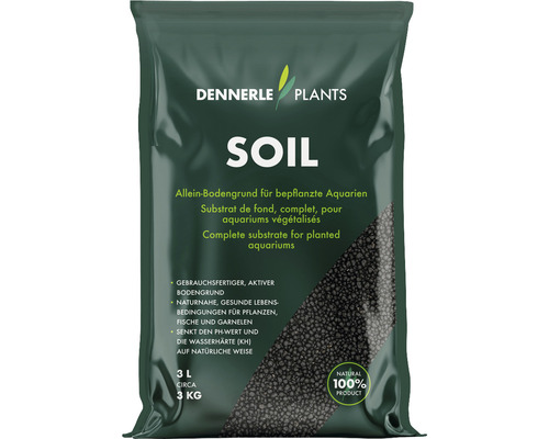 Dennerle Plants Care Aquarium substrate DENNERLE PLANTS Soil 2 - 3 mm, approx. 3 kg black
