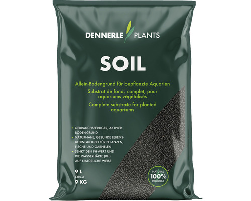 Dennerle Plants Care Aquarium substrate DENNERLE PLANTS Soil 2 - 3 mm, approx. 9 kg black