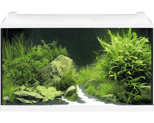 Aquarium EHEIM aquaproLED 126 with LED lighting, filter, heater, thermometer, safety net without base cabinet, white