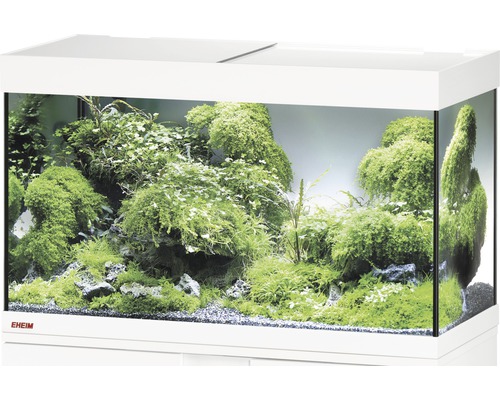 Aquarium EHEIM Vivaline 126 with LED lighting, heater, filter without cabinet white