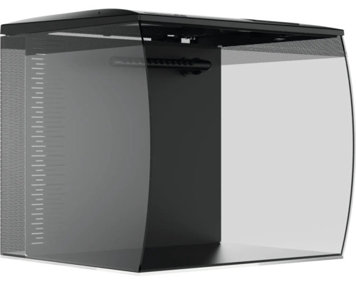 Fluval Flex 2.0 34L aquarium including LED lighting, filter, foam base (without cabinet), approx. 37 x 34 x 33cm, curved front glass, black