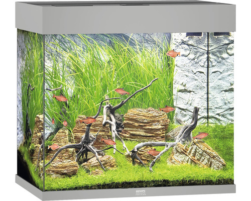 Aquarium Juwel Lido 200 with LED lighting, pump, filter, heater without cabinet gray