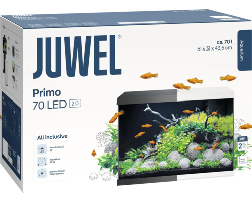 Juwel Aquarium Aquarium JUWEL Primo 70 LED 2.0 incl. cover, Bioflow Super filter, Eccoflow pump, AquaHeat Pro, NovoLux LED approx. 61 x 31 x 43.5 cm, approx. 70 l white