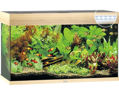 Aquarium JUWEL Rio 125 with LED lighting, pump, filter, heater without base cabinet light wood