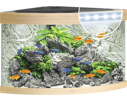 Juwel Aquarium Aquarium JUWEL Trigon 190 with LED lighting, filter, heater without base cabinet light wood approx. 98.5 x 70 x 60 cm approx. 190 L corner aquarium