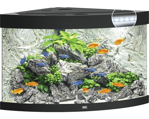Juwel Aquarium Aquarium JUWEL Trigon 190 with LED lighting, filter, heater without base cabinet black approx. 98.5 x 70 x 60 cm approx. 190 L corner aquarium