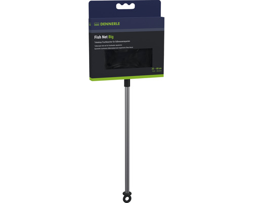 Aquarium landing net DENNERLE 10 x 13 cm, telescopic handle 25 - 60 cm