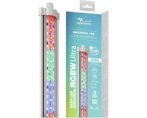 Aquarium lighting aquatlantis Easy LED Universal RGBW Ultra 1050 incl. ORI Smart Controller via app, 42 W, 5040 lumens, approx. 90 - 115 cm, 2,500 - 25,000 Kelvin