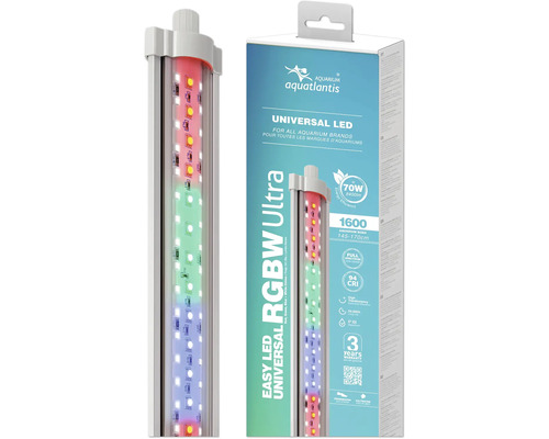 Aquarium lighting aquatlantis Easy LED Universal RGBW Ultra 1600 incl. ORI Smart Controller via app, 70 W, 10,000 lumens, approx. 145 - 170 cm, 2,500 - 25,000 Kelvin