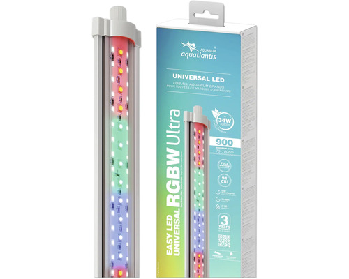 Aquarium lighting aquatlantis Easy LED Universal RGBW Ultra 900 incl. ORI Smart Controller via app, 34 W, 4080 lumens, approx. 75 - 100 cm, 2,500 - 25,000 Kelvin