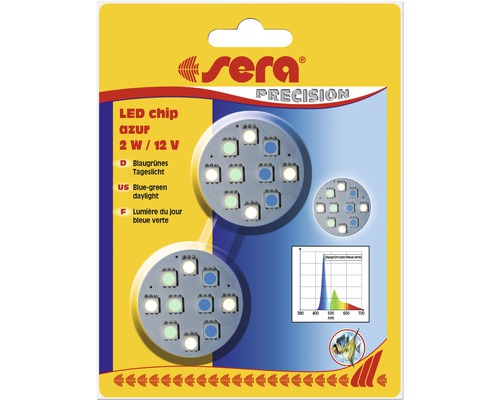Aquarium lighting sera LED chip azur, 2 pieces