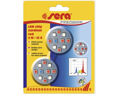 Aquarium lighting sera LED chip cardinal red, 2 pieces