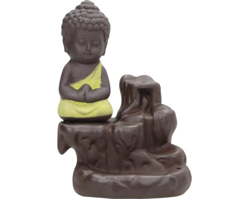 Aquarium decoration AquaParts temple figure feed the shrimp yellow approx. 7 x 5.5 x 11.5 cm