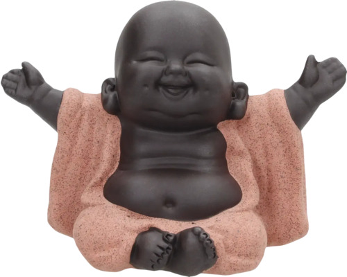 Aquarium decoration AquaParts temple figure grinning red approx. 4.5 x 5 x 9 cm