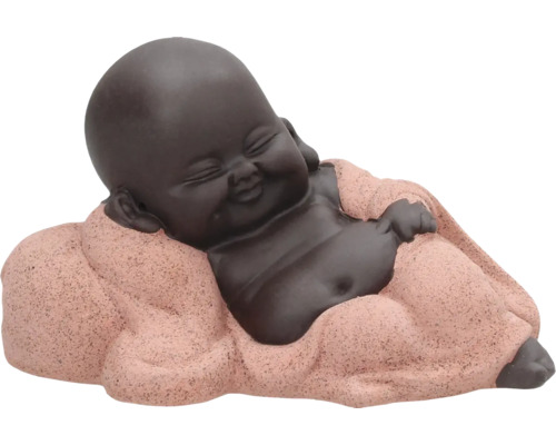 Aquarium decoration AquaParts temple figure sleeping red approx. 4.5 x 5 x 9 cm