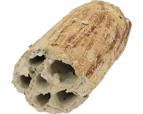 Aquarium decoration aquaroche Multi Holes Shrimps hand-modeled, water-neutral, light, porous, ceramic 8 x 6 cm cream brown
