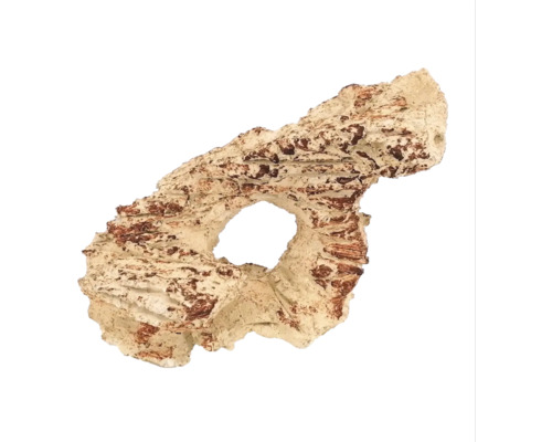 Aquarium decoration aquaroche Rocky Mountain M hand-modeled, water-neutral, light, porous, ceramic 18 x 12 cm cream brown