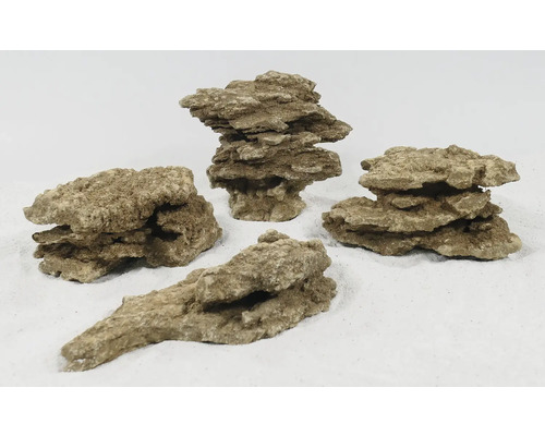Aquarium decoration Canba sandstone approx. 12 x 6 cm beige stone