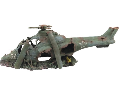 Aquarium decoration aquatlantis helicopter L 74.5x22.5x25 cm