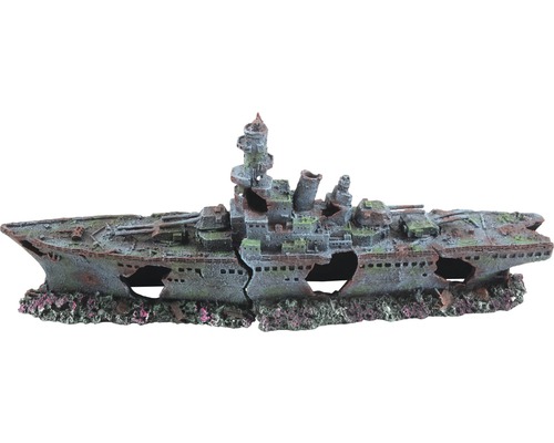 Aquarium decoration aquatlantis destroyer ship large 68x15.5x27 cm