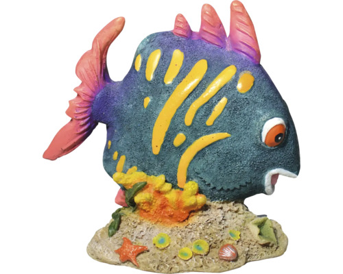Aquarium decoration ORBIT fish blue, 10 cm
