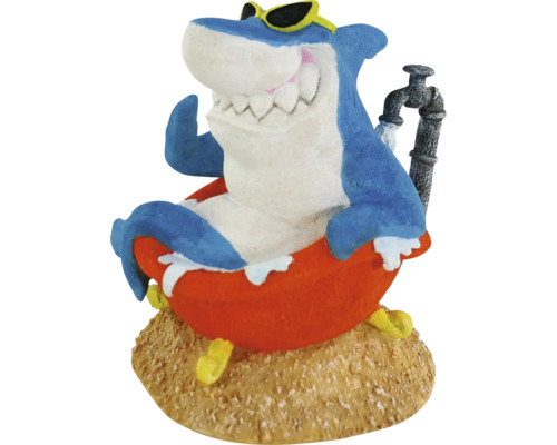 Aquarium decoration ORBIT shark on bathtub, 11 cm